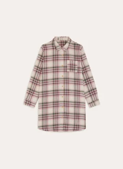 Bouchara CHEMISE DE NUIT EN COTON FIL TEITNT CAROW MAUVE