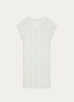 New Bouchara CHEMISE DE NUIT IMPRIMÉ BOUQUET FLORAL ECRU / VERT