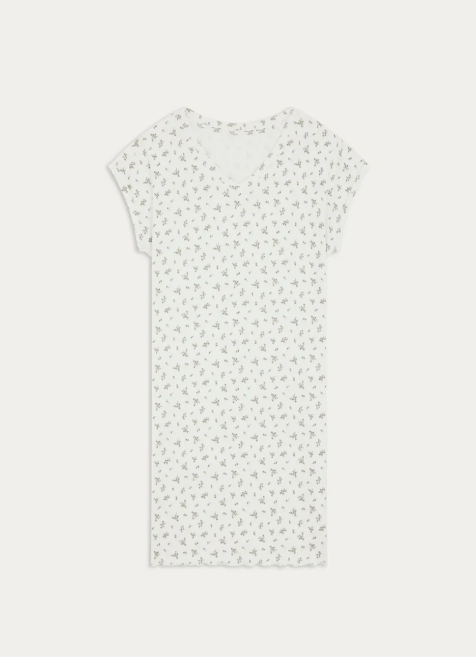 New Bouchara CHEMISE DE NUIT IMPRIMÉ BOUQUET FLORAL ECRU / VERT