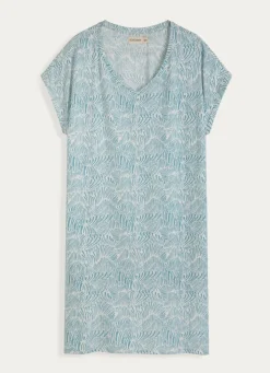 New Bouchara CHEMISE DE NUIT MANCHES COURTES IMPRIMÉ VAGUE BLEUE