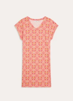 Sale Bouchara CHEMISE DE NUIT MANCHES COURTES COL V IMPRIMÉ ROSE