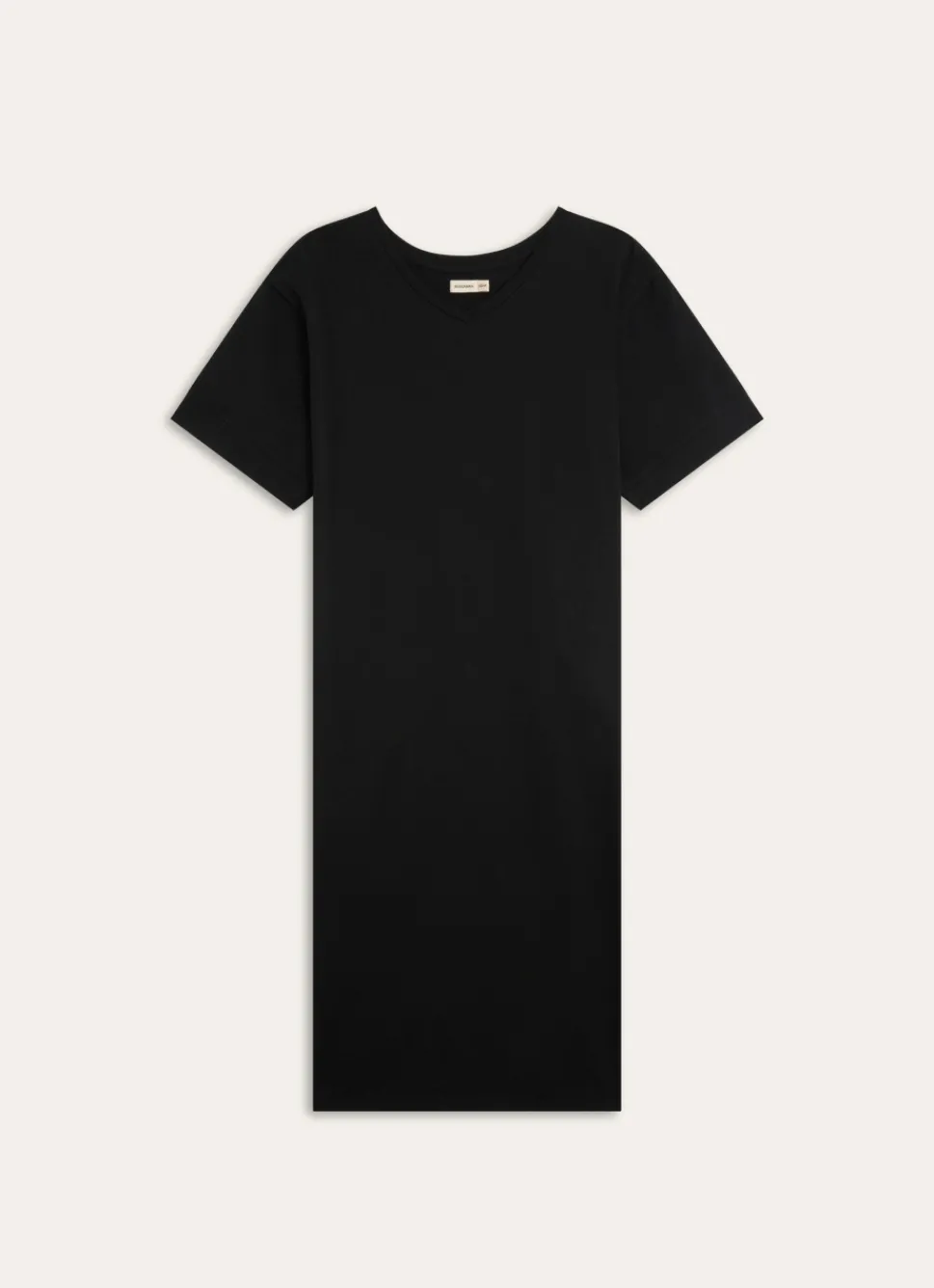 Best Bouchara CHEMISE DE NUIT MANCHES COURTES UNI EN COTON Noir
