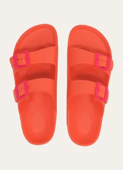 Best Bouchara CLAQUETTES EN PLASTIQUE À DOUBLE BOUCLES CORAIL