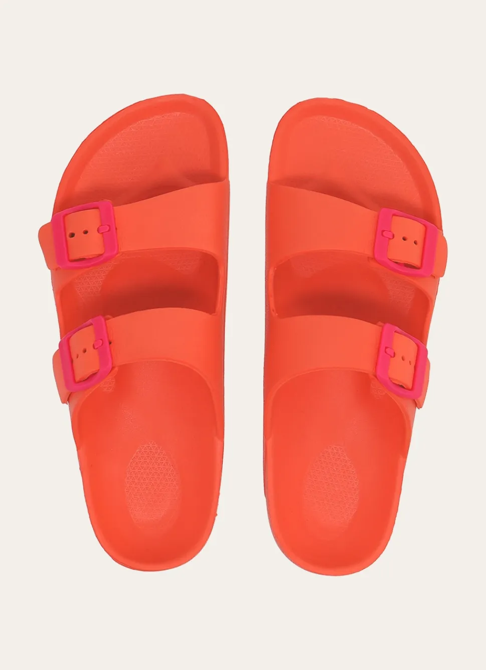 Best Bouchara CLAQUETTES EN PLASTIQUE À DOUBLE BOUCLES CORAIL