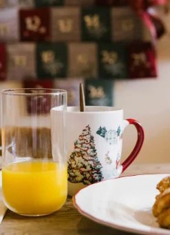 Discount Bouchara COFFRET 2 MUGS EN PORCELAINE WINTER ROUGE