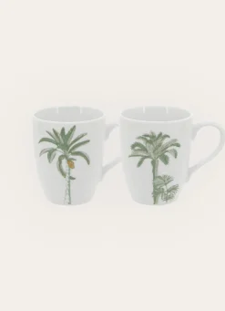 Clearance Bouchara COFFRET 2 MUGS MOTIF VÉGÉTAL vert