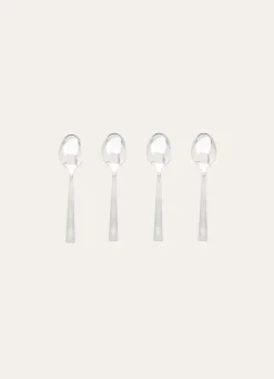 Sale Bouchara COFFRET DE 4 CUILLÈRES À CAFÉ CISELÉ BIJOU GRIS ARGENTÉ