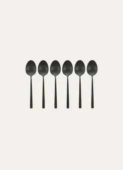 Outlet Bouchara COFFRET DE 6 CUILLÈRES À SOUPE EN ACIER INOXYDABLE Noir