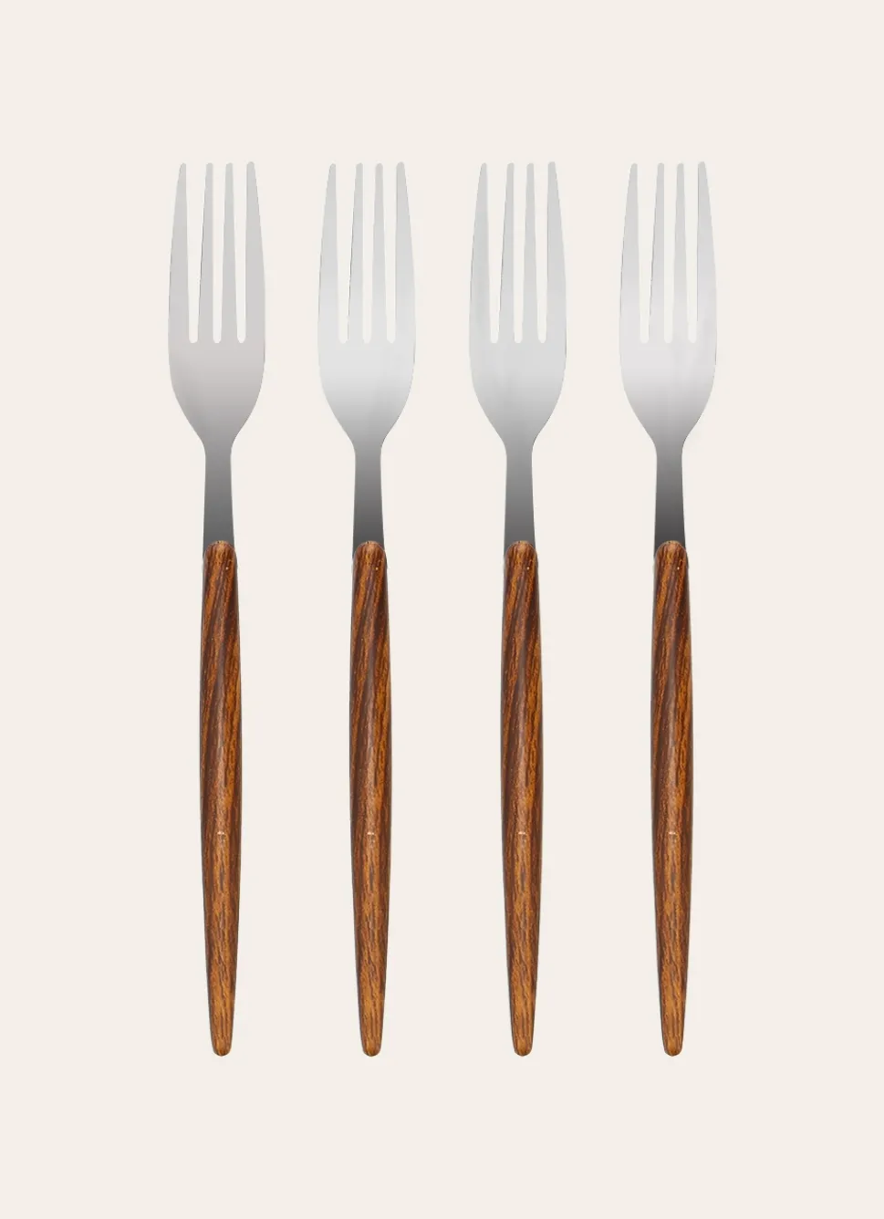 Clearance Bouchara COFFRET DE 4 FOURCHETTES ARGENTÉ & BOIS ARGENTÉ & BOIS