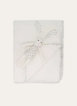 Outlet Bouchara COFFRET PELUCHE ET PLAID LAPIN ÉCRU