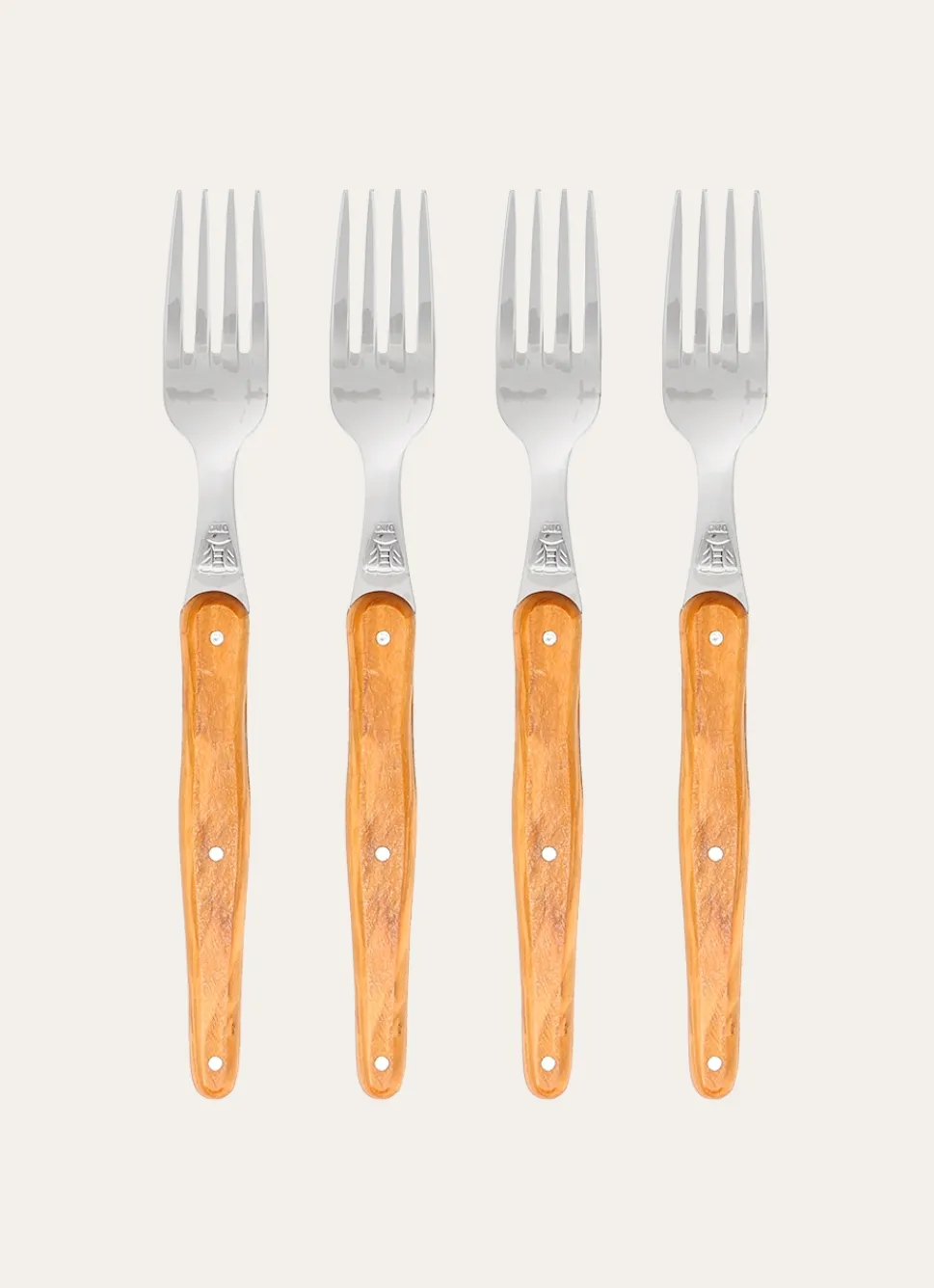 Bouchara COFFRET SET DE 4 FOURCHETTES D'OLIVIER BOIS