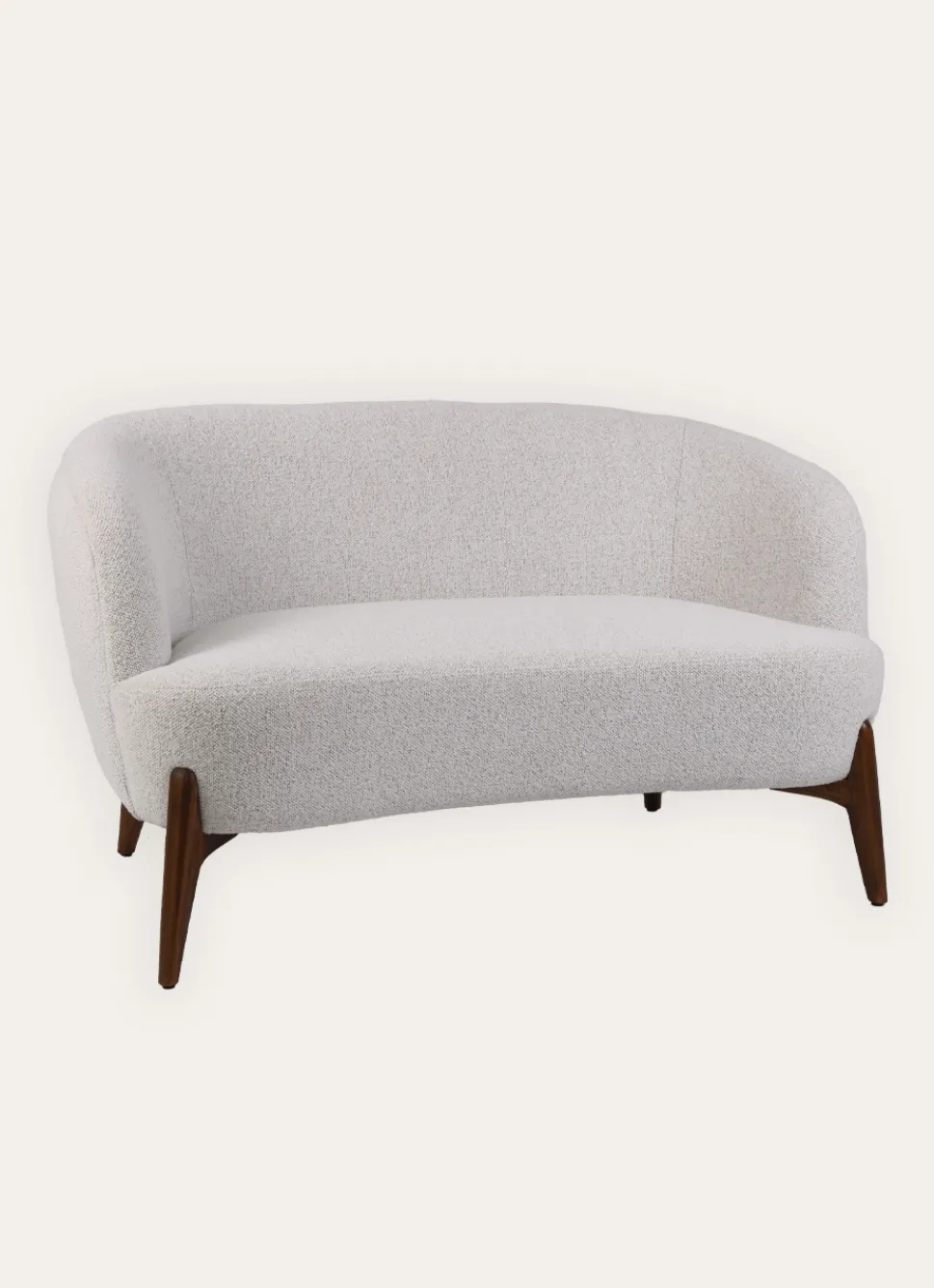 Online Bouchara COSY CANAPÉ EN TISSU AVEC PIEDS EN BOIS BLANC/GRIS