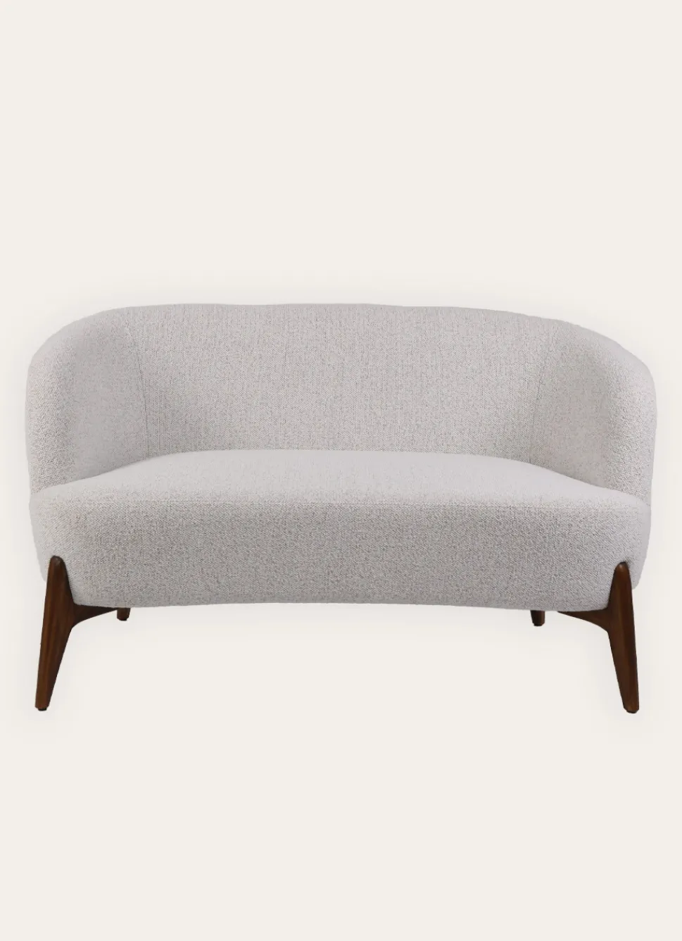 Online Bouchara COSY CANAPÉ EN TISSU AVEC PIEDS EN BOIS BLANC/GRIS