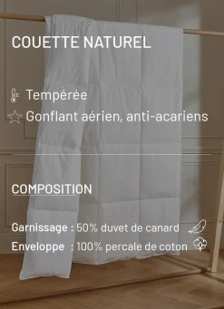 Clearance Bouchara COUETTE NATUREL TEMPÉRÉE BLANC