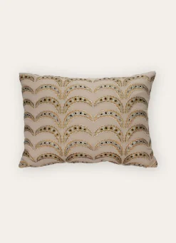 Online Bouchara COUSSIN BRODÉ MOTIF PALMETTES BEIGE