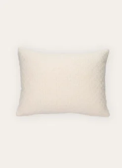 Outlet Bouchara COUSSIN BRODÉ UNI THEO BLANC CASSE