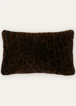 New Bouchara COUSSIN DÉHOUSSABLE EN FAUSSE FOURRURE NOIR