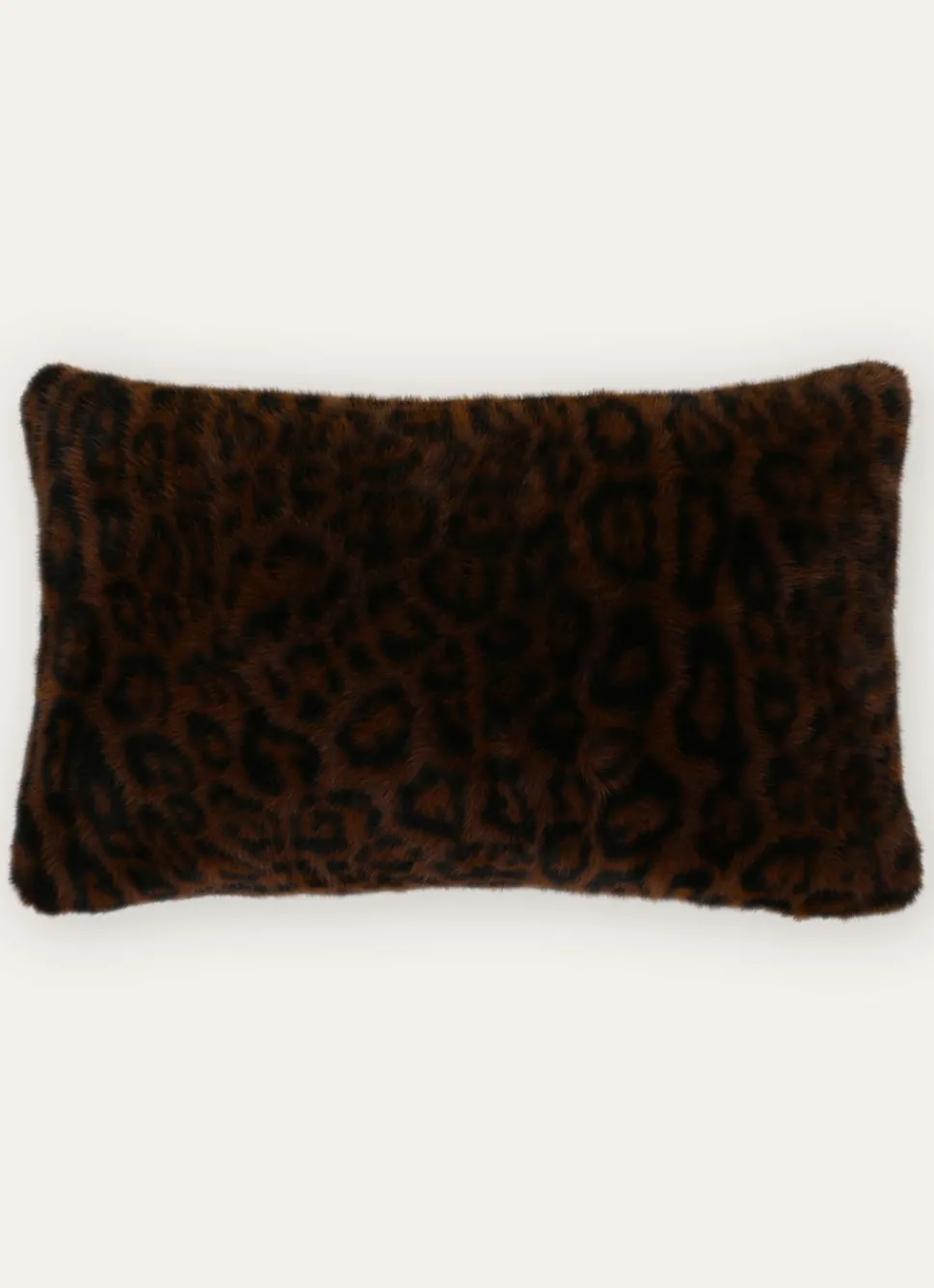 New Bouchara COUSSIN DÉHOUSSABLE EN FAUSSE FOURRURE NOIR