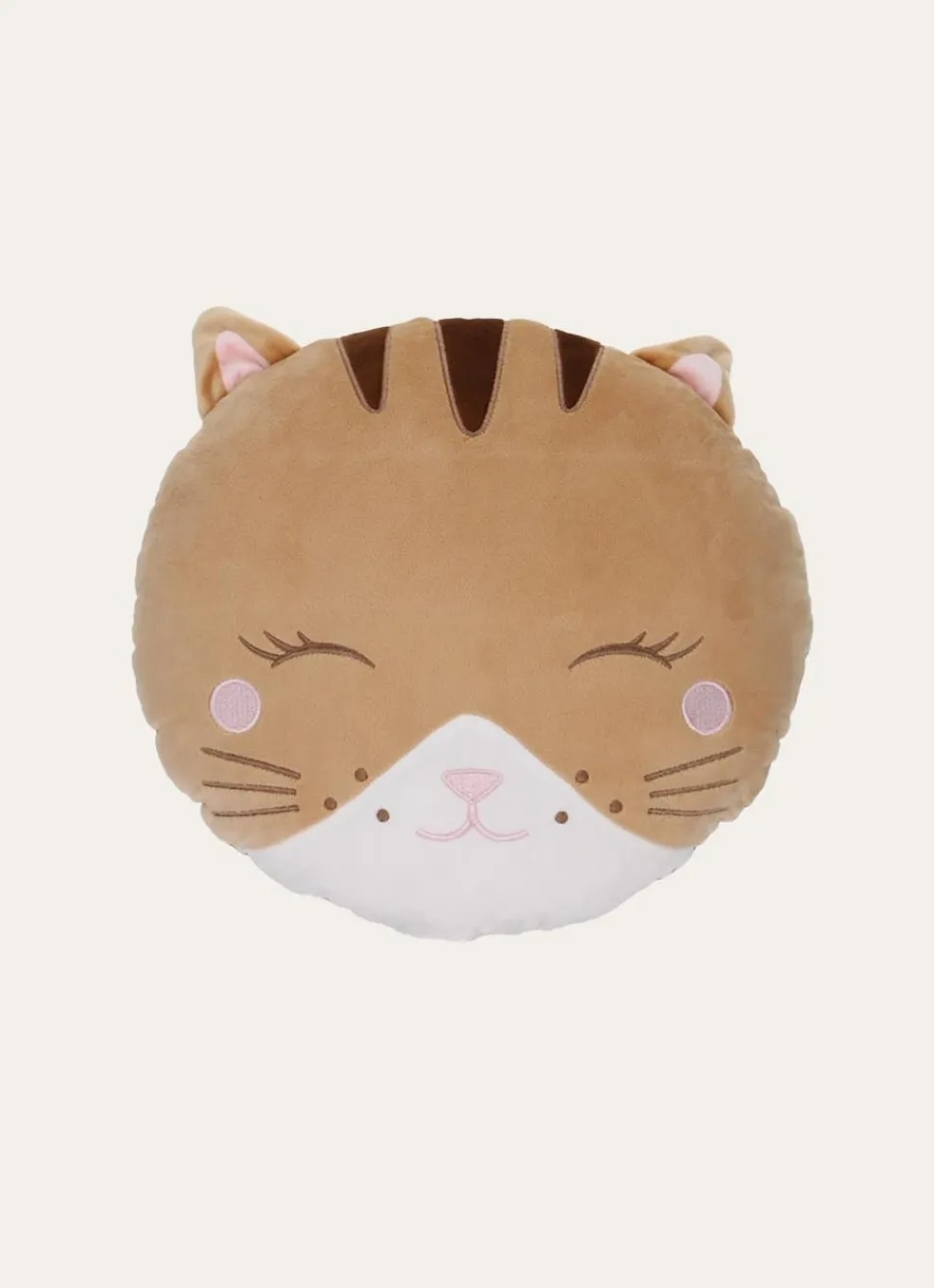 Bouchara COUSSIN EN FORME DE TÊTE DE CHAT BEIGE