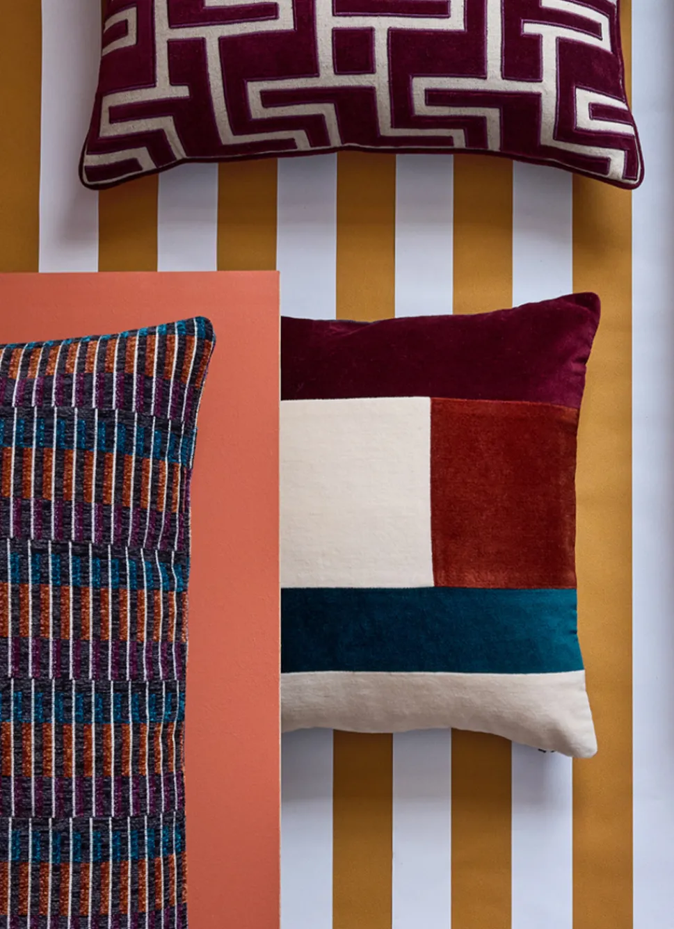 Bouchara COUSSIN EN JACQUARD CHENILLE MULTICOLORE