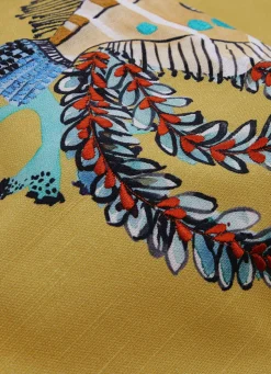 Discount Bouchara COUSSIN IMPRIMÉ ET BRODÉ MOTIF POISSON MULTICOLORE