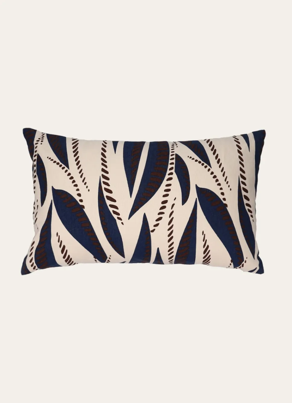 New Bouchara COUSSIN IMPRIMÉ FEUILLE CORALIE IVOIRE