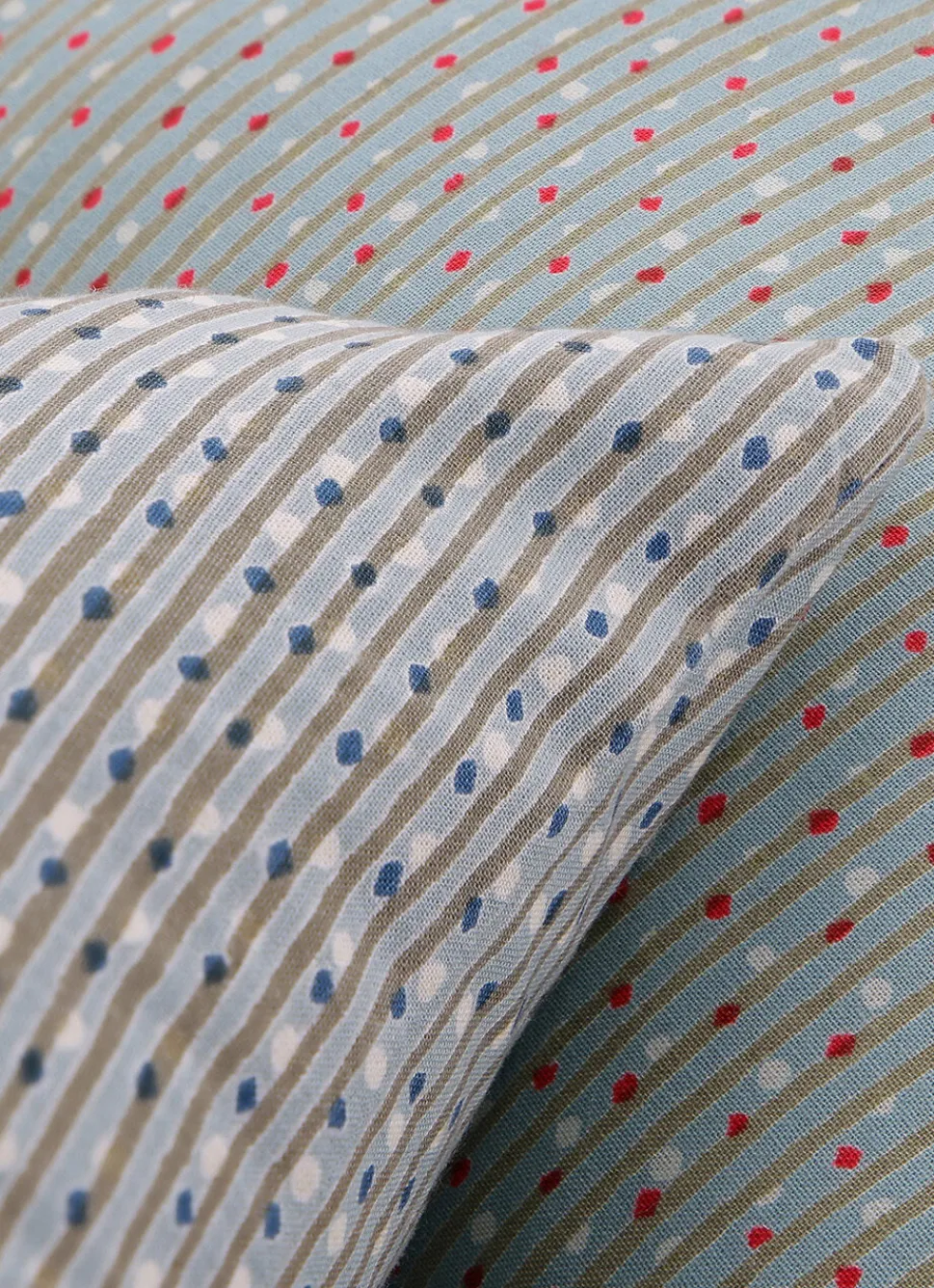 Sale Bouchara COUSSIN IMPRIMÉ MICRO MOTIFS POIS - CARRÉ BLEU