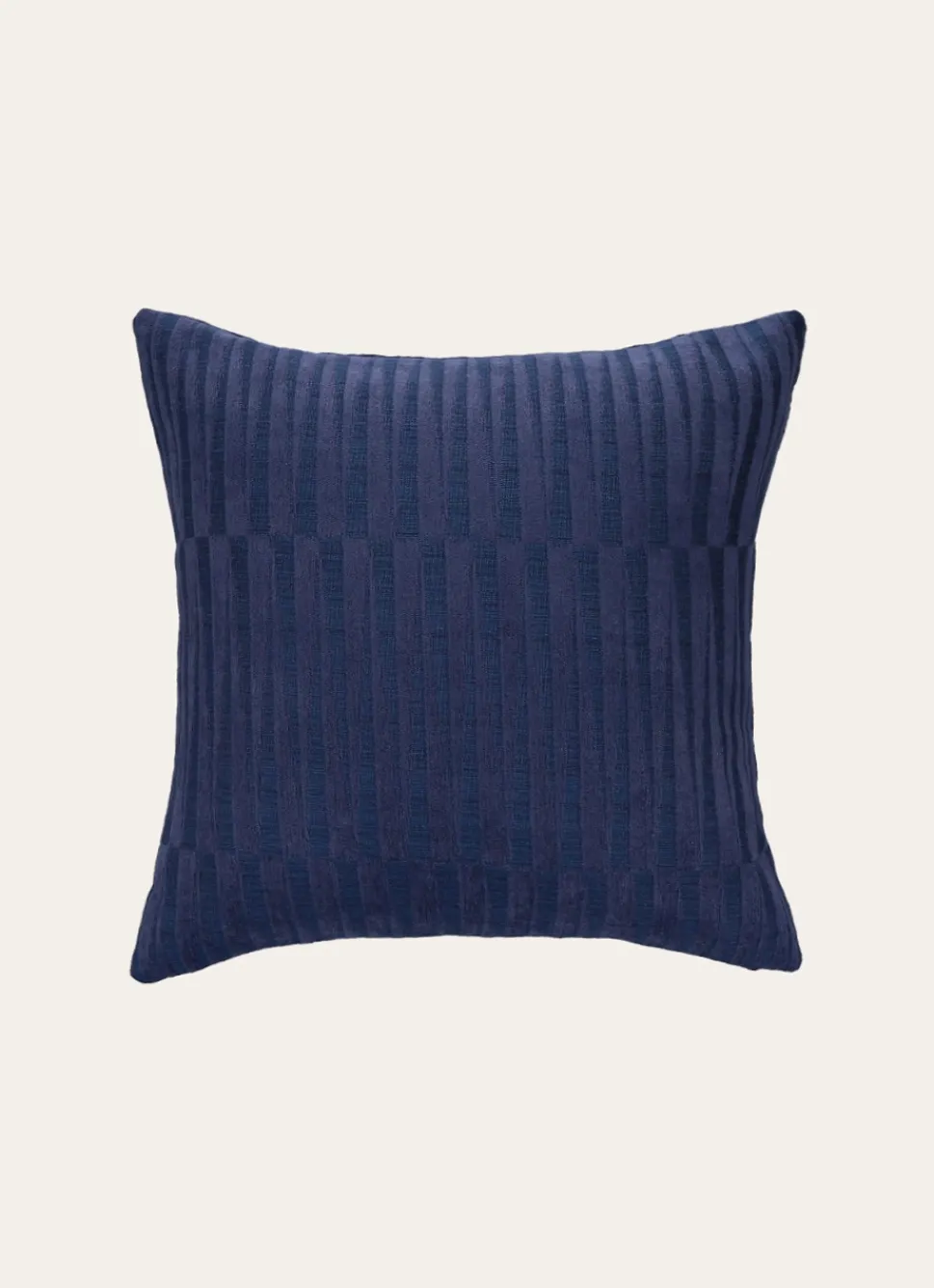 Hot Bouchara COUSSIN JACQUARD BICOLORE MOTIFS TRIANGLES Bleu MARINE