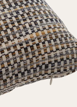 Online Bouchara COUSSIN JACQUARD CHENILLE À MOTIFS GÉOMÉTRIQUES MULTICOLORE