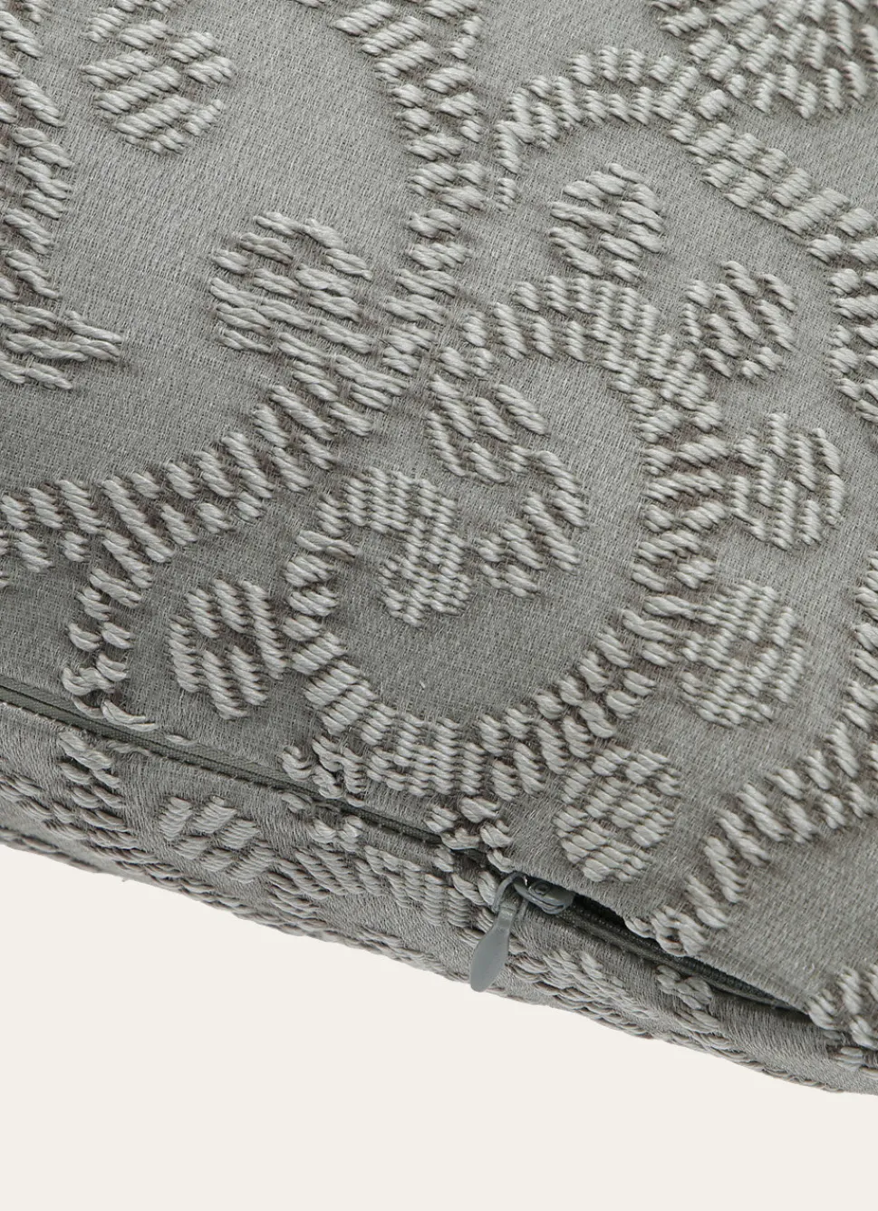 New Bouchara COUSSIN JACQUARD EN RELIEF MOTIF FEUILLAGE vert