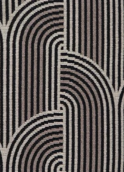 Online Bouchara COUSSIN JACQUARD EN VELOURS CHENILLE NATUREL/NOIR