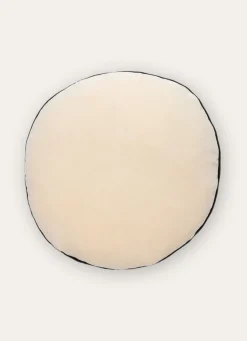 Discount Bouchara COUSSIN ROND EN VELOURS BLANC