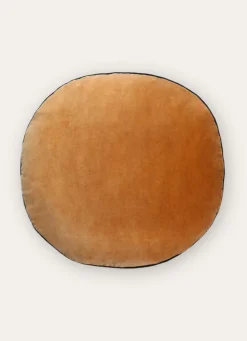 Hot Bouchara COUSSIN ROND EN VELOURS BRUN