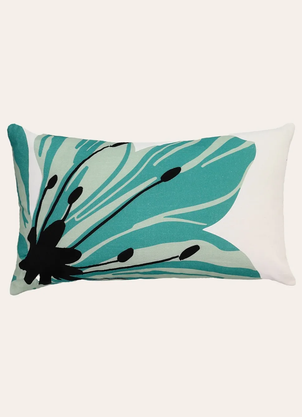 Discount Bouchara COUSSIN SOPHIE FLORAL BRODÉ VERT LAGON