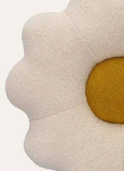 Discount Bouchara COUSSIN TRICOT FLEUR ECRU