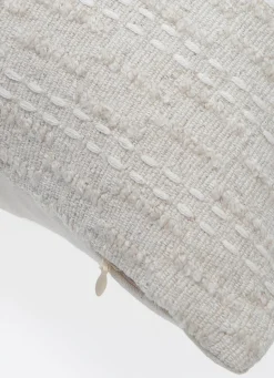 Online Bouchara COUSSIN UNI AVEC PASSAGE FILS FANTAISIE ECRU