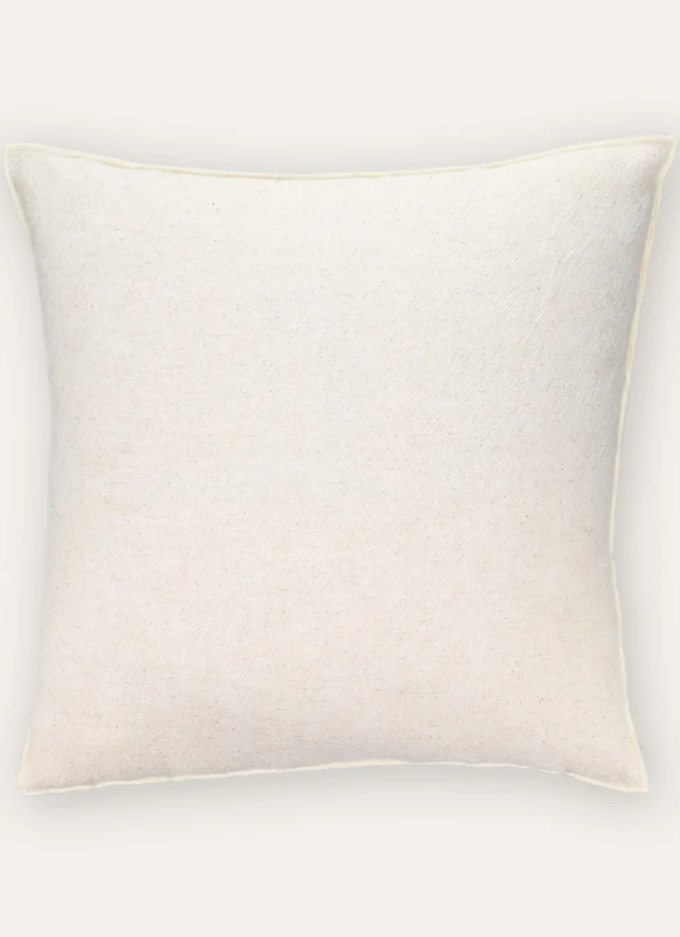 Sale Bouchara COUSSIN UNI COTON-LIN AVEC BOURDON CONTRASTÉ ÉCRU/BLANC CASSÉ