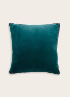 Clearance Bouchara COUSSIN UNI EN VELOURS DE COTON VERT MALACHITE