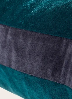 Clearance Bouchara COUSSIN UNI EN VELOURS DE COTON VERT MALACHITE