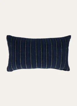 Clearance Bouchara COUSSIN VELOURS RAYÉ COPA MARINE