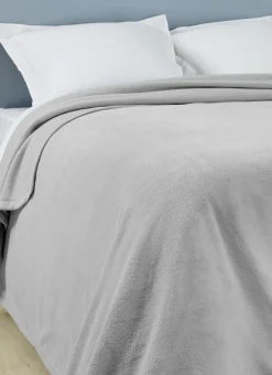 Clearance Bouchara COUVERTURE DOUBLE FACE TRÈS CHAUDE GRIS ARGENT