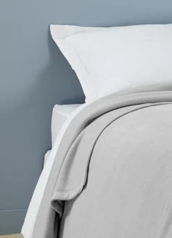 Sale Bouchara COUVERTURE DOUBLE FACE TRÈS CHAUDE GRIS ARGENT