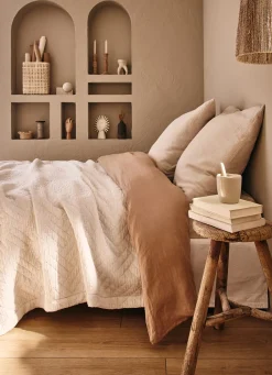 Discount Bouchara COUVRE LIT MATELASSÉ CHEVRONS RAVEL ÉCRU