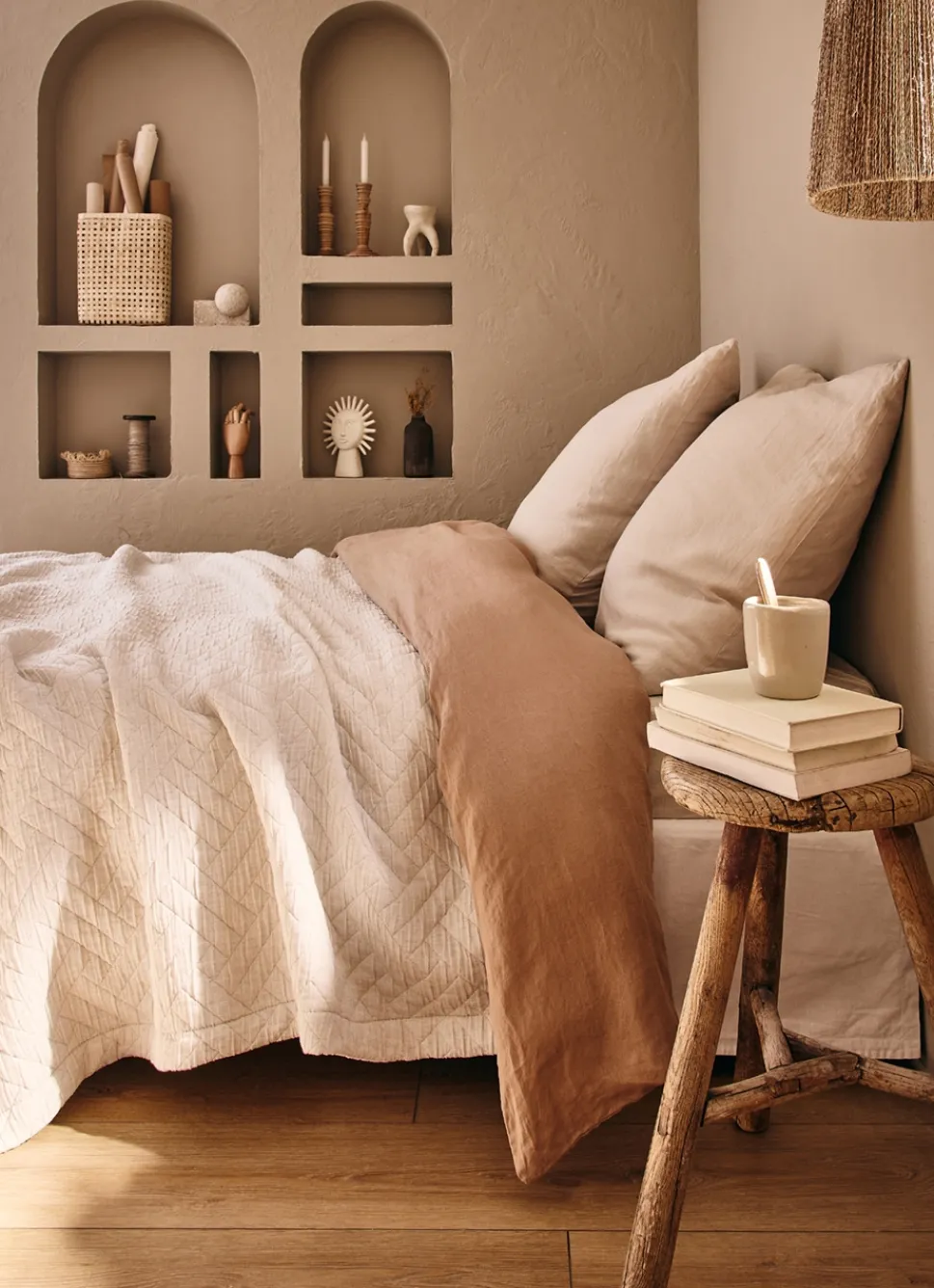 Discount Bouchara COUVRE LIT MATELASSÉ CHEVRONS RAVEL ÉCRU