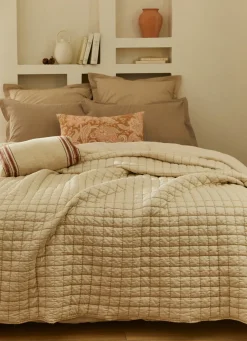 Online Bouchara COUVRE-LIT MOLLETONNÉ GAUFRÉ ÉCRU