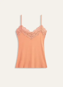 Sale Bouchara DÉBARDEUR DENTELLE CORAIL