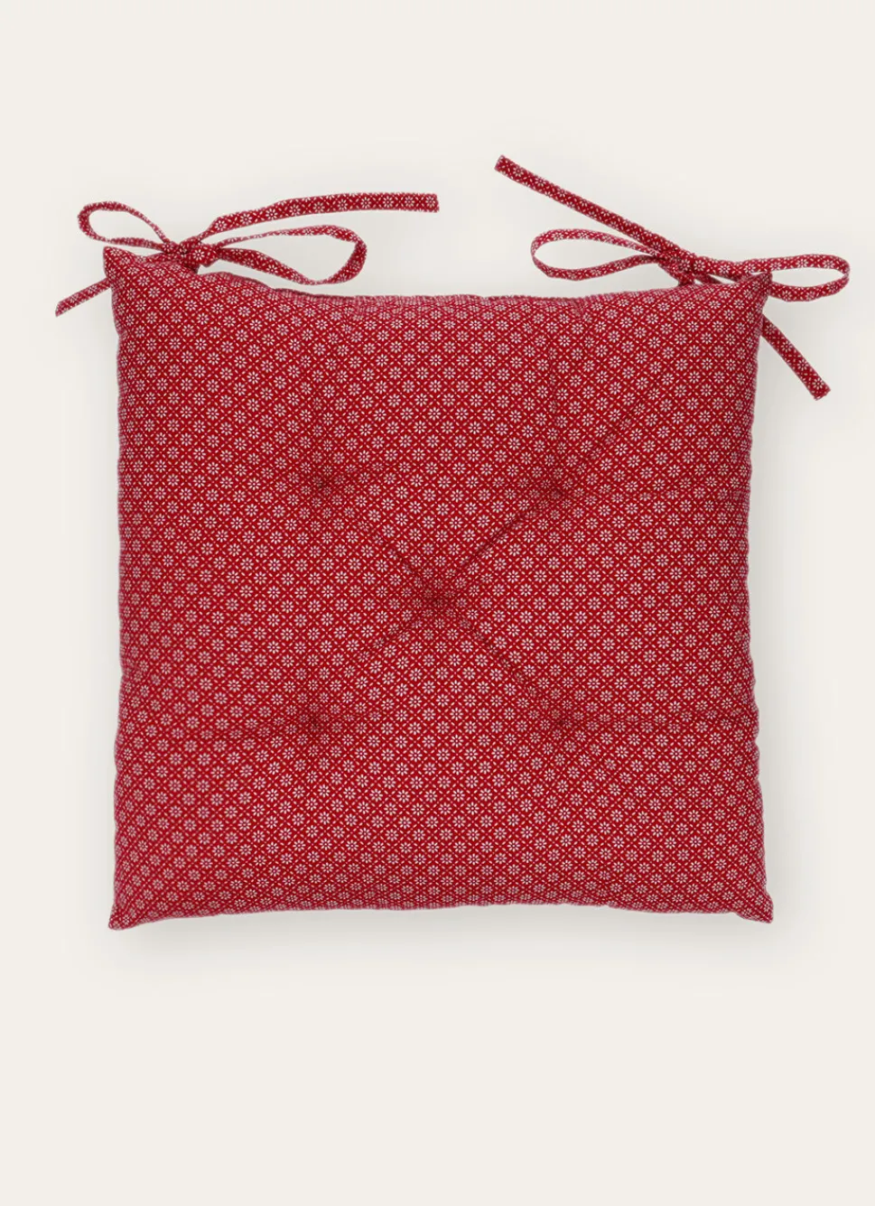 Bouchara DESSUS DE CHAISE EN COTON IMPRIMÉ ROUGE/BLANC