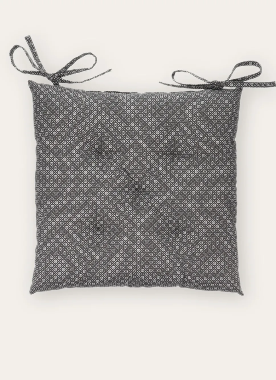 Hot Bouchara DESSUS DE CHAISE EN COTON IMPRIMÉ GRIS/BLANC