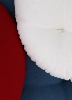 Discount Bouchara DESSUS DE CHAISE ROND EN COTON AVEC LIENS À NOUER CERISE