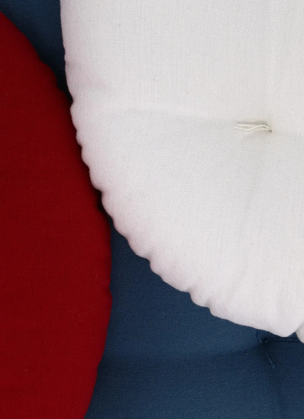 Discount Bouchara DESSUS DE CHAISE ROND EN COTON AVEC LIENS À NOUER CERISE